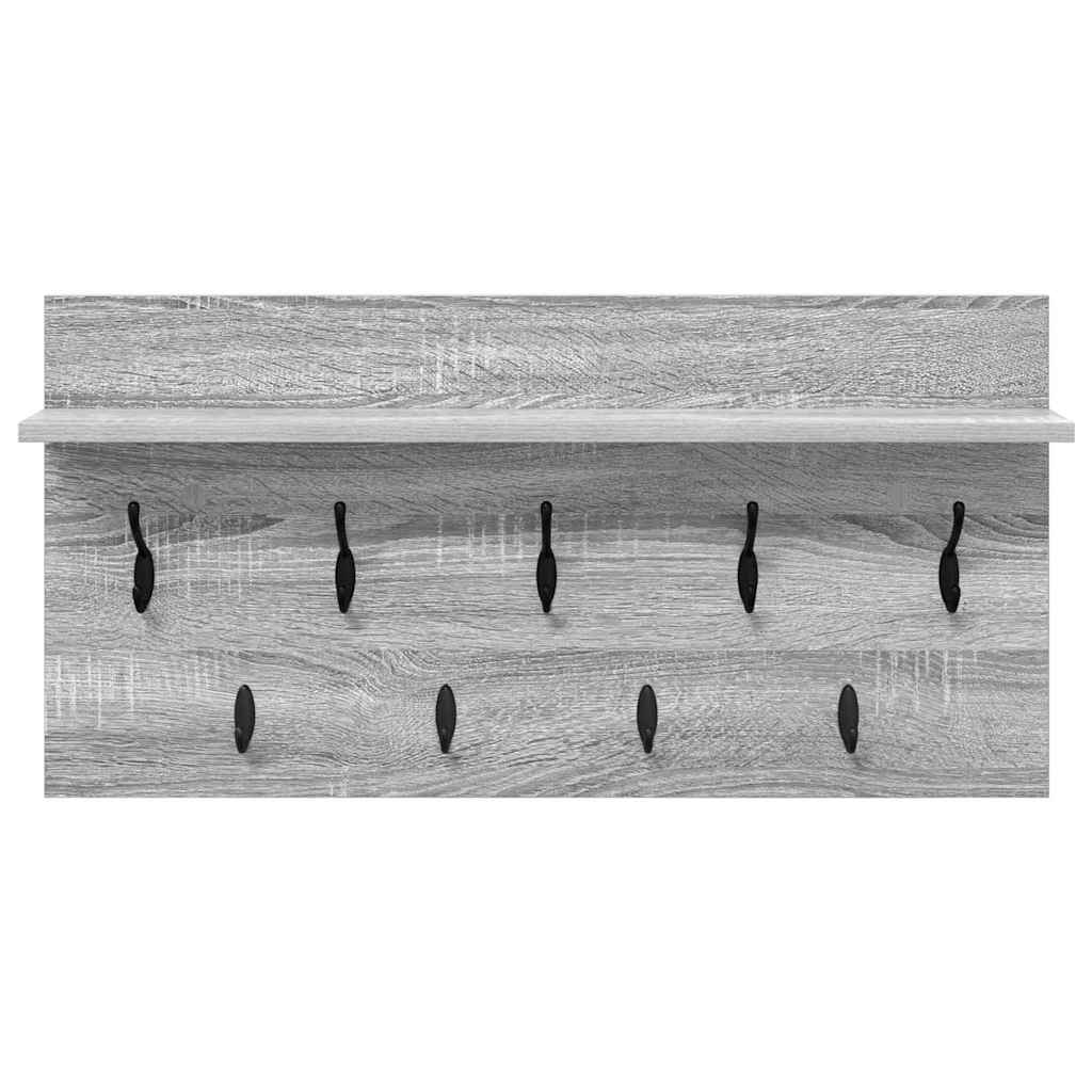 Appendiabiti a muro Grigio Sonoma 80 x 40 x 12 cm