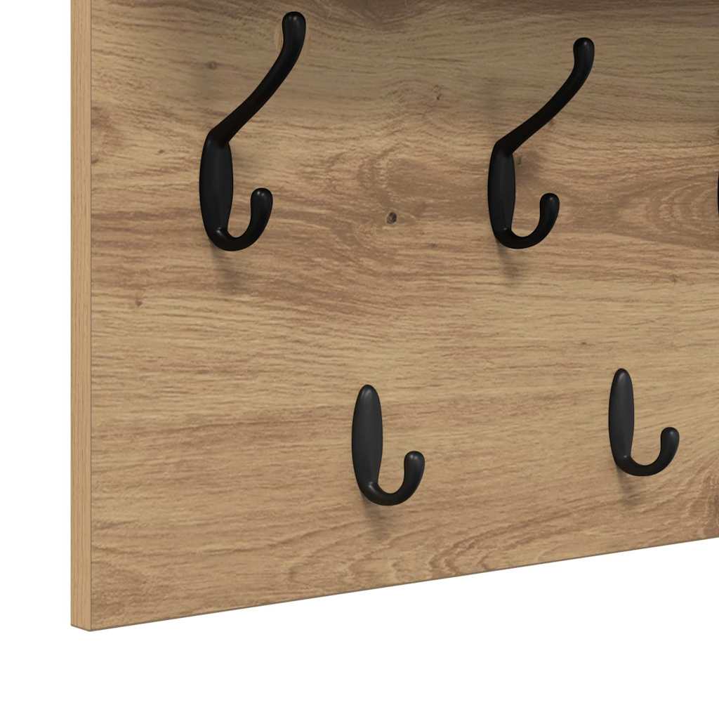 Appendiabiti a muro A parete Rovere artigianale 80 x 40 x 12 cm | homemem39