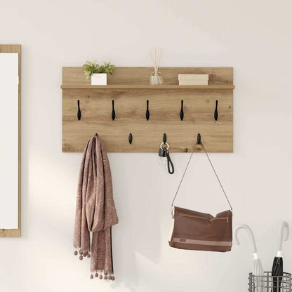 Appendiabiti a muro A parete Rovere artigianale 80 x 40 x 12 cm | homemem39