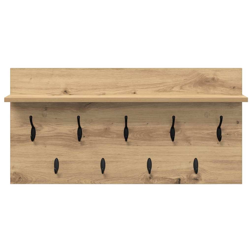 Appendiabiti a muro A parete Rovere artigianale 80 x 40 x 12 cm | homemem39