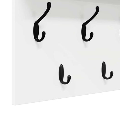 Appendiabiti a muro Bianco 100 x 40 x 12 cm Legno multistrato | homemem39