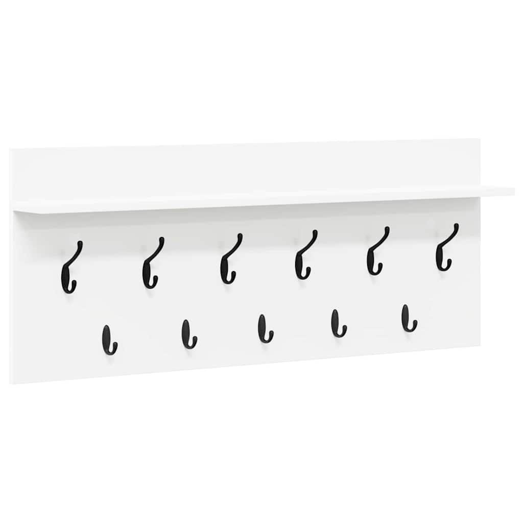 Appendiabiti a muro Bianco 100 x 40 x 12 cm Legno multistrato | homemem39