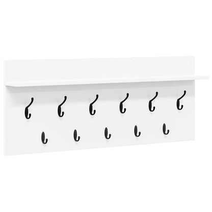 Appendiabiti a muro Bianco 100 x 40 x 12 cm Legno multistrato | homemem39