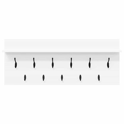 Appendiabiti a muro Bianco 100 x 40 x 12 cm Legno multistrato | homemem39