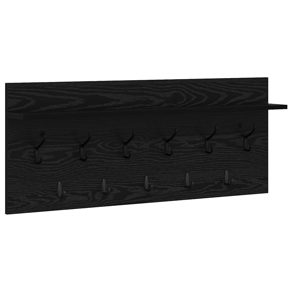 Appendiabiti a muro Rovere Nero 100 x 40 x 12 cm | homemem39