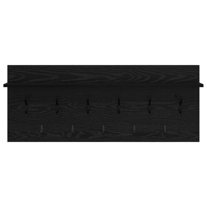 Appendiabiti a muro Rovere Nero 100 x 40 x 12 cm | homemem39