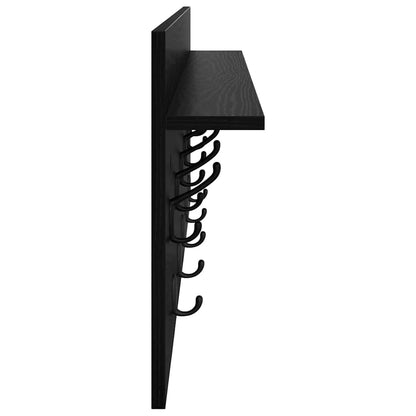 Appendiabiti a muro Rovere Nero 100 x 40 x 12 cm | homemem39