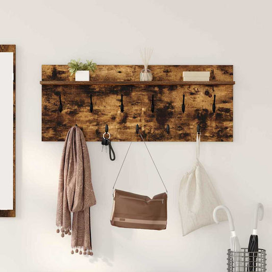 Appendiabiti a muro Rovere fumé 100 x 40 x 12 cm | homemem39