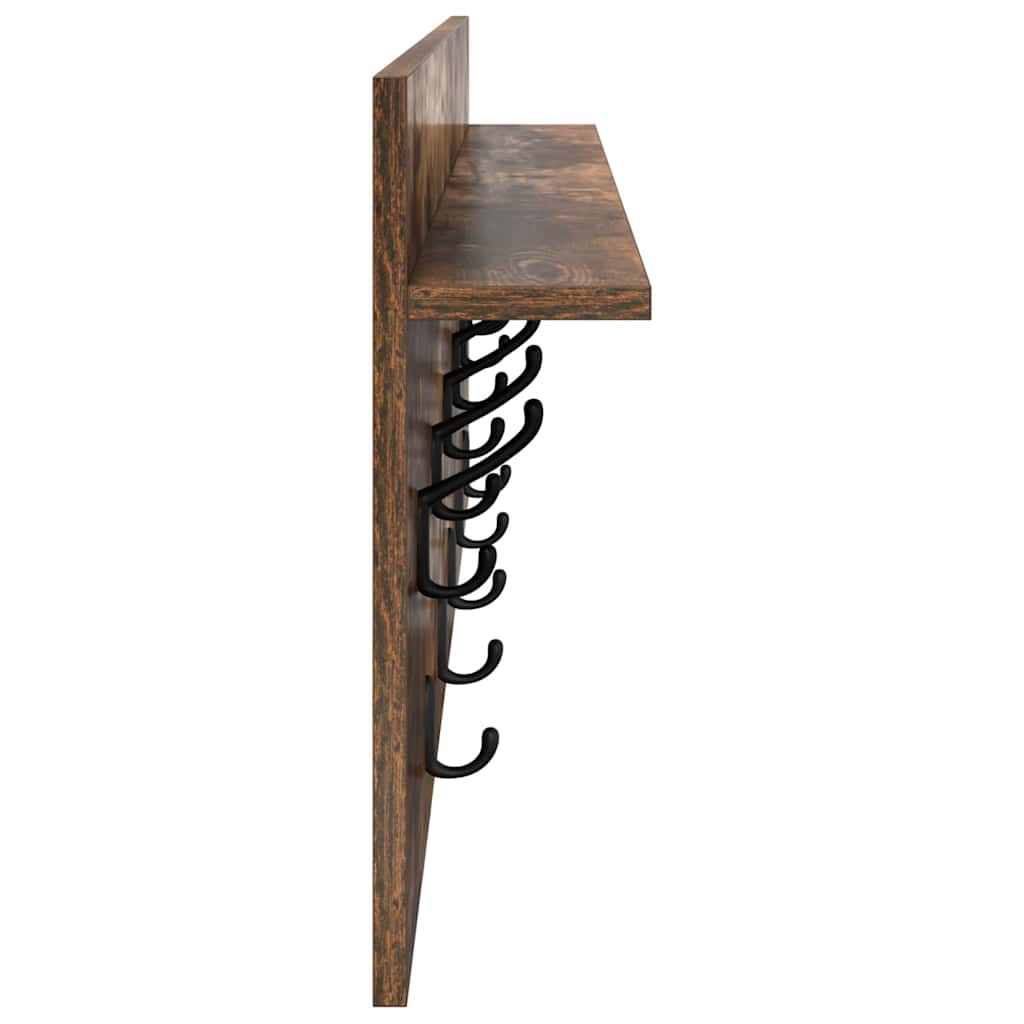 Appendiabiti a muro Rovere fumé 100 x 40 x 12 cm | homemem39