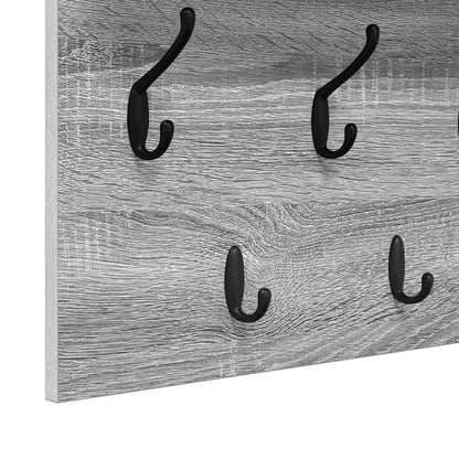 Appendiabiti a muro Grigio Sonoma 100 x 40 x 12 cm