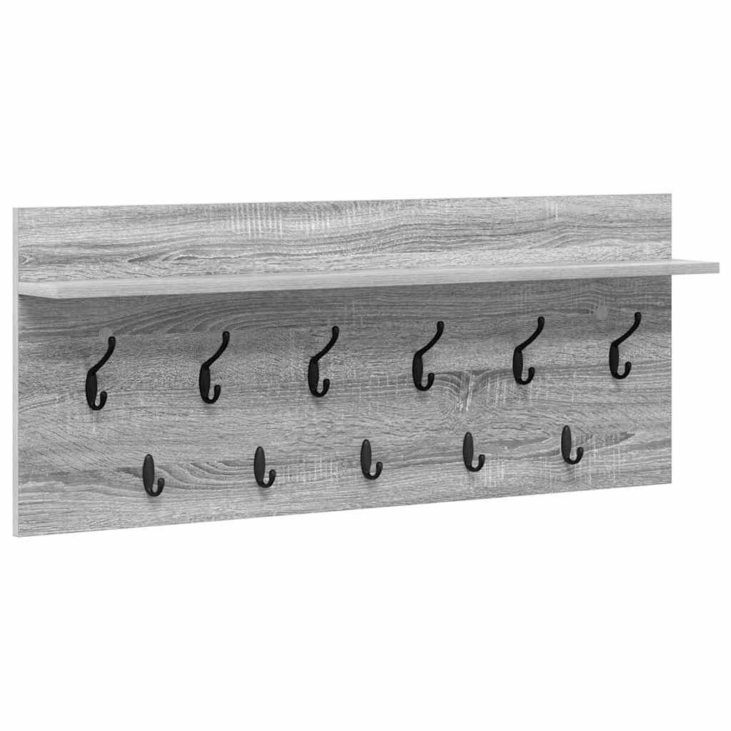 Appendiabiti a muro Grigio Sonoma 100 x 40 x 12 cm