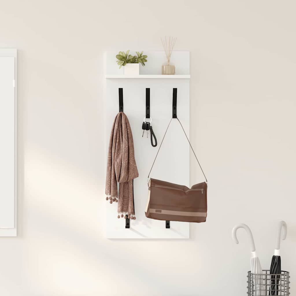 Appendiabiti a muro Bianco 40 x 10 x 90 cm Legno multistrato | homemem39