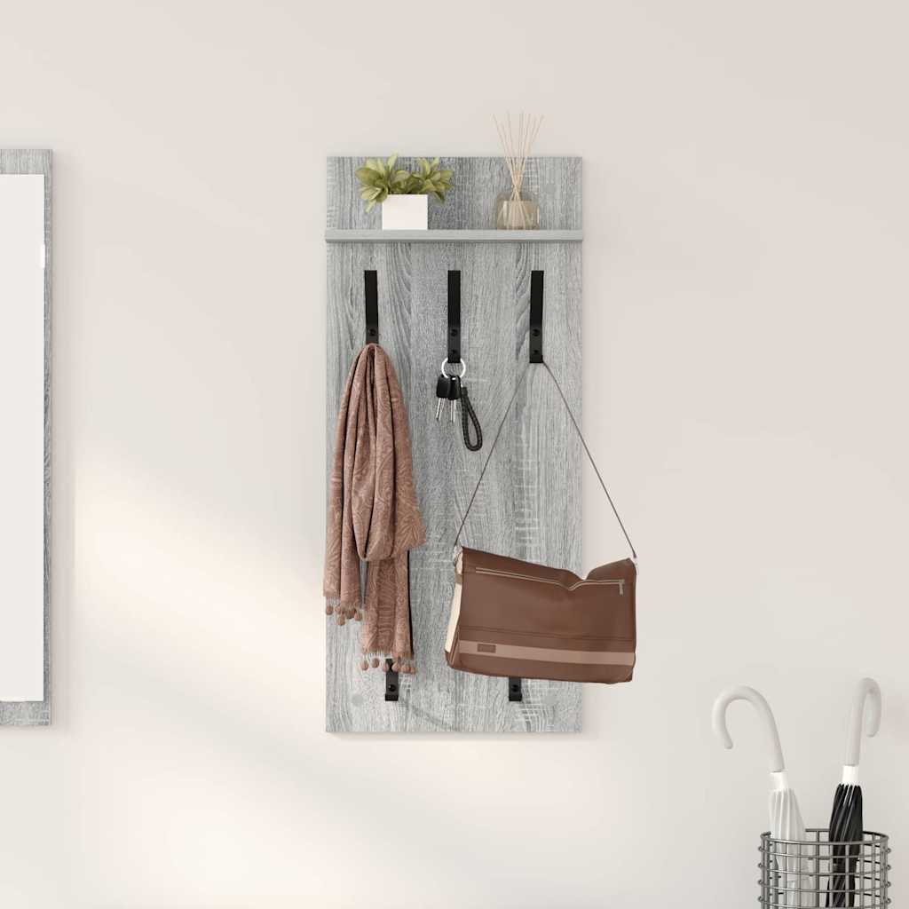 Appendiabiti a muro Grigio Sonoma 40 x 10 x 90 cm