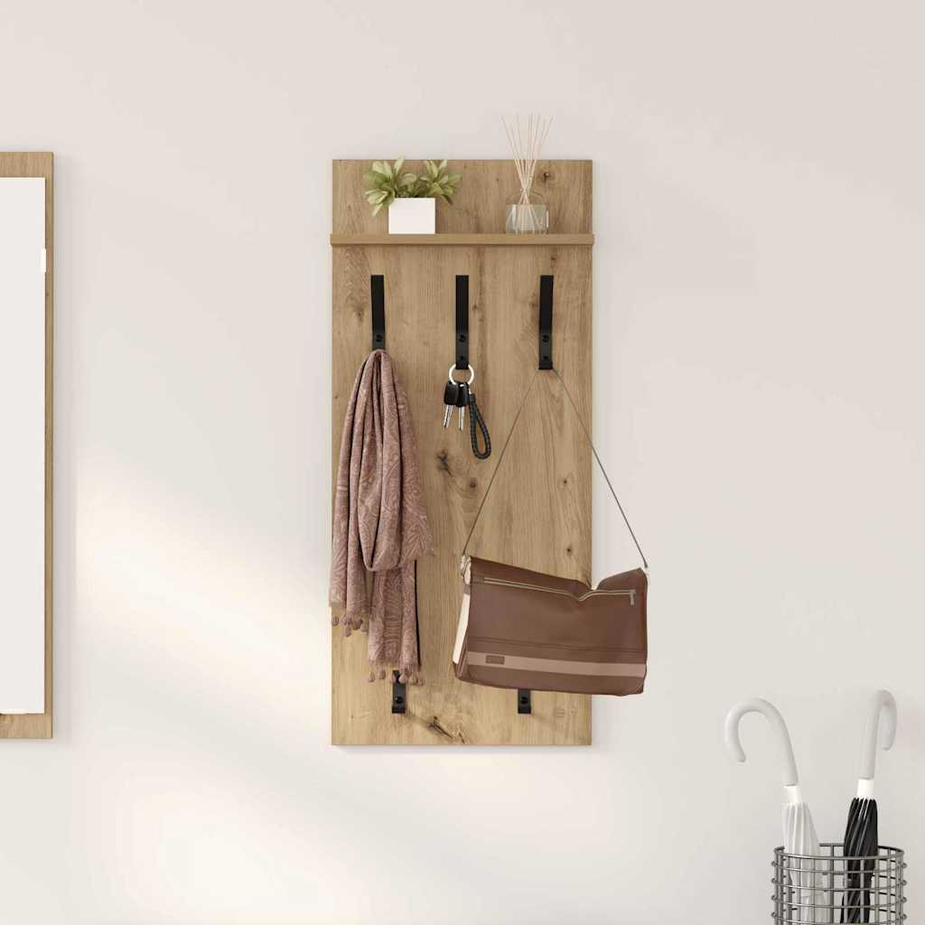 Appendiabiti a muro A parete Rovere artigianale 40 x 10 x 90 cm