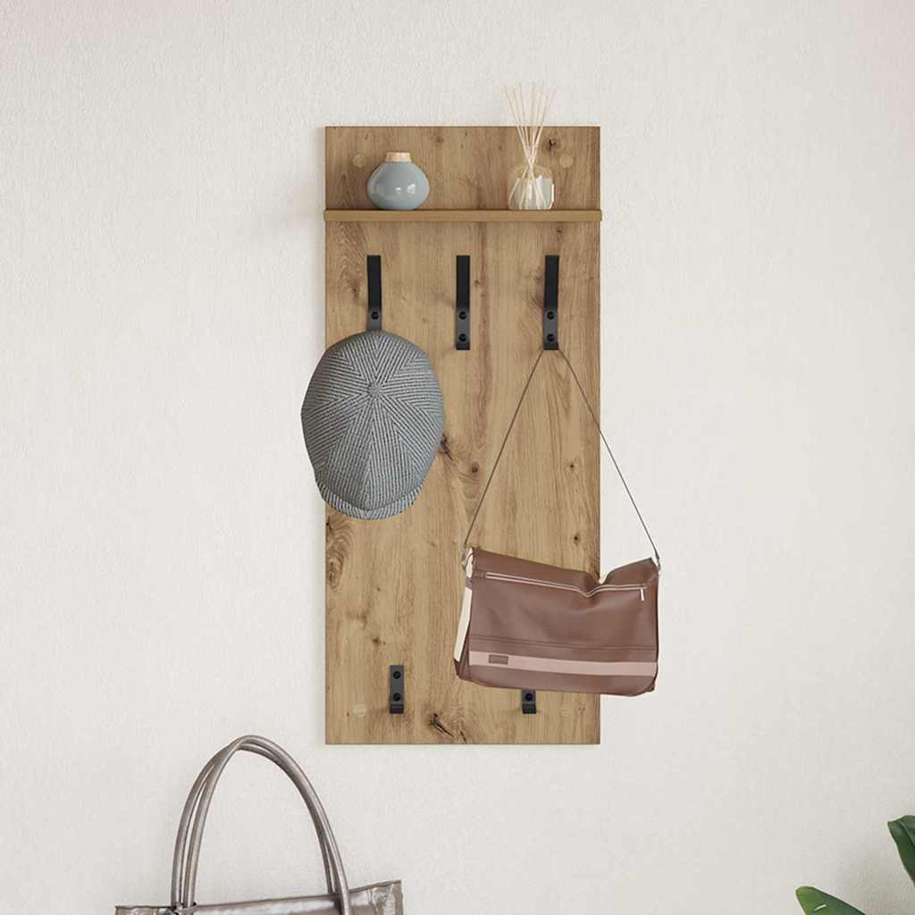 Appendiabiti a muro A parete Rovere artigianale 40 x 10 x 90 cm