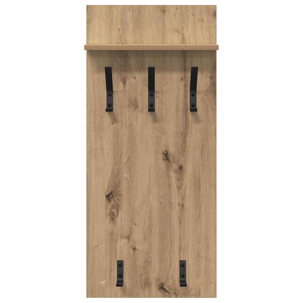 Appendiabiti a muro A parete Rovere artigianale 40 x 10 x 90 cm
