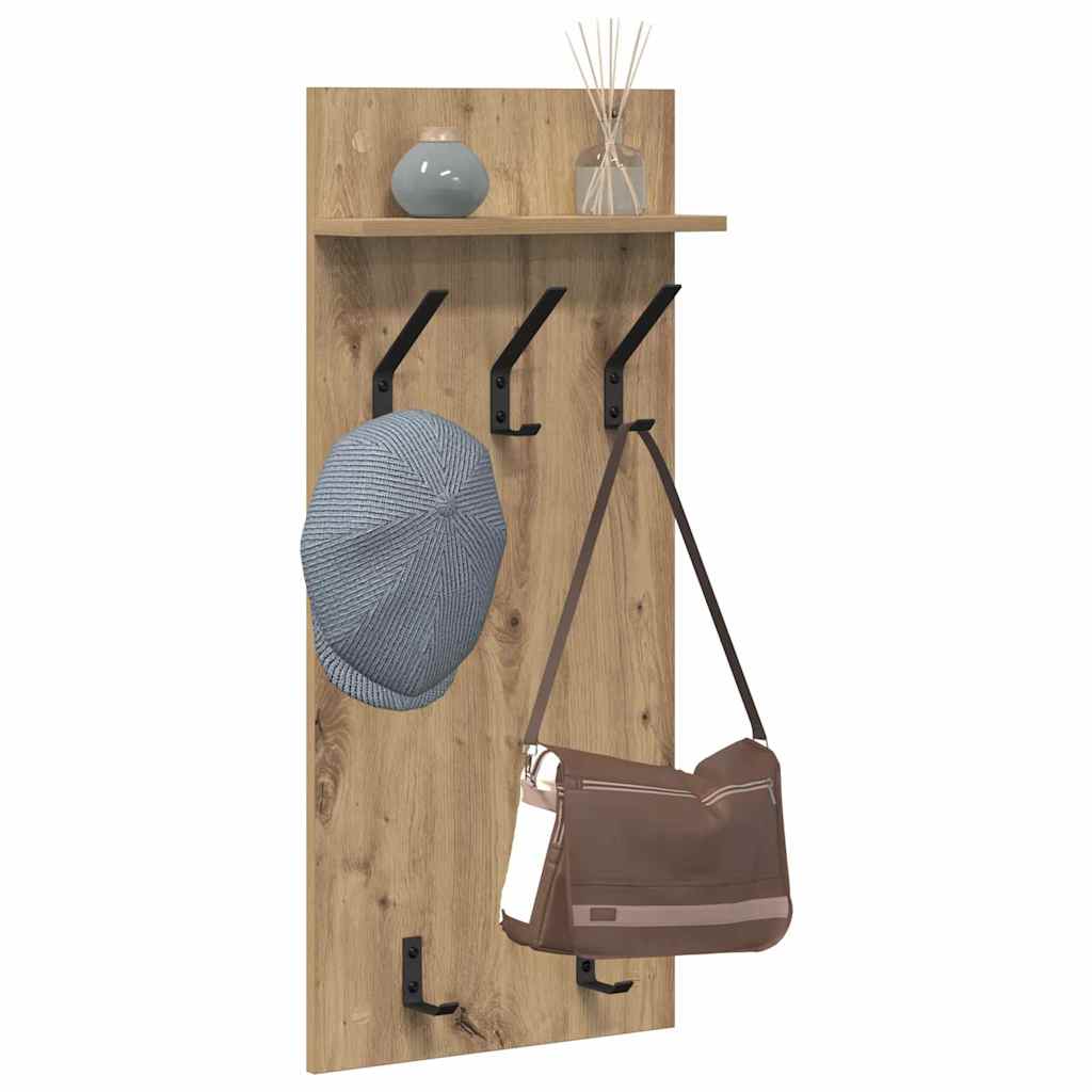 Appendiabiti a muro Rovere artigianale 40 x 10 x 90 cm