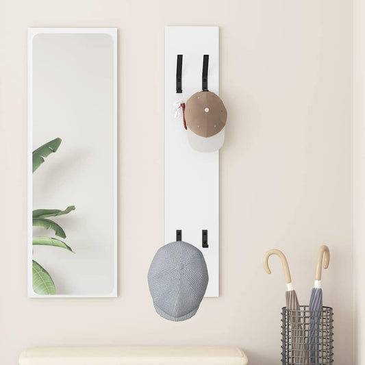 Appendiabiti a muro Bianco 20 x 1,5 x 100 cm Legno multistrato