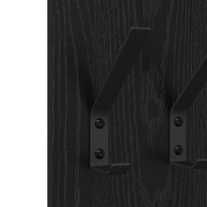 Appendiabiti a muro Rovere nero 20 x 1.5 x 100 cm