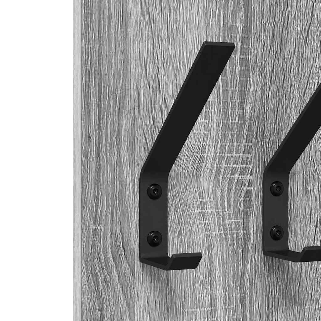 Appendiabiti a muro Grigio sonoma 20 x 1.5 x 100 cm