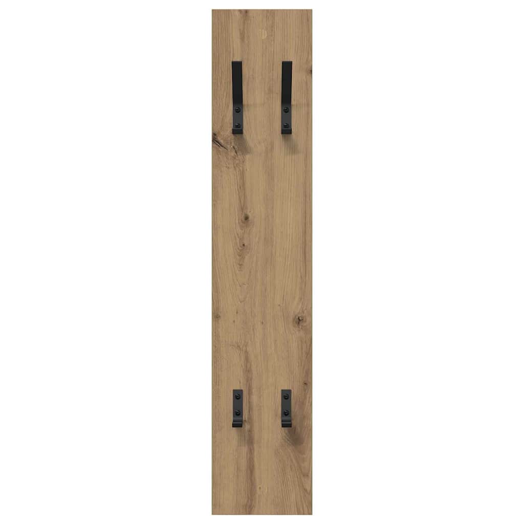 Appendiabiti a muro Rovere artigianale 20 x 1,5 x 100 cm