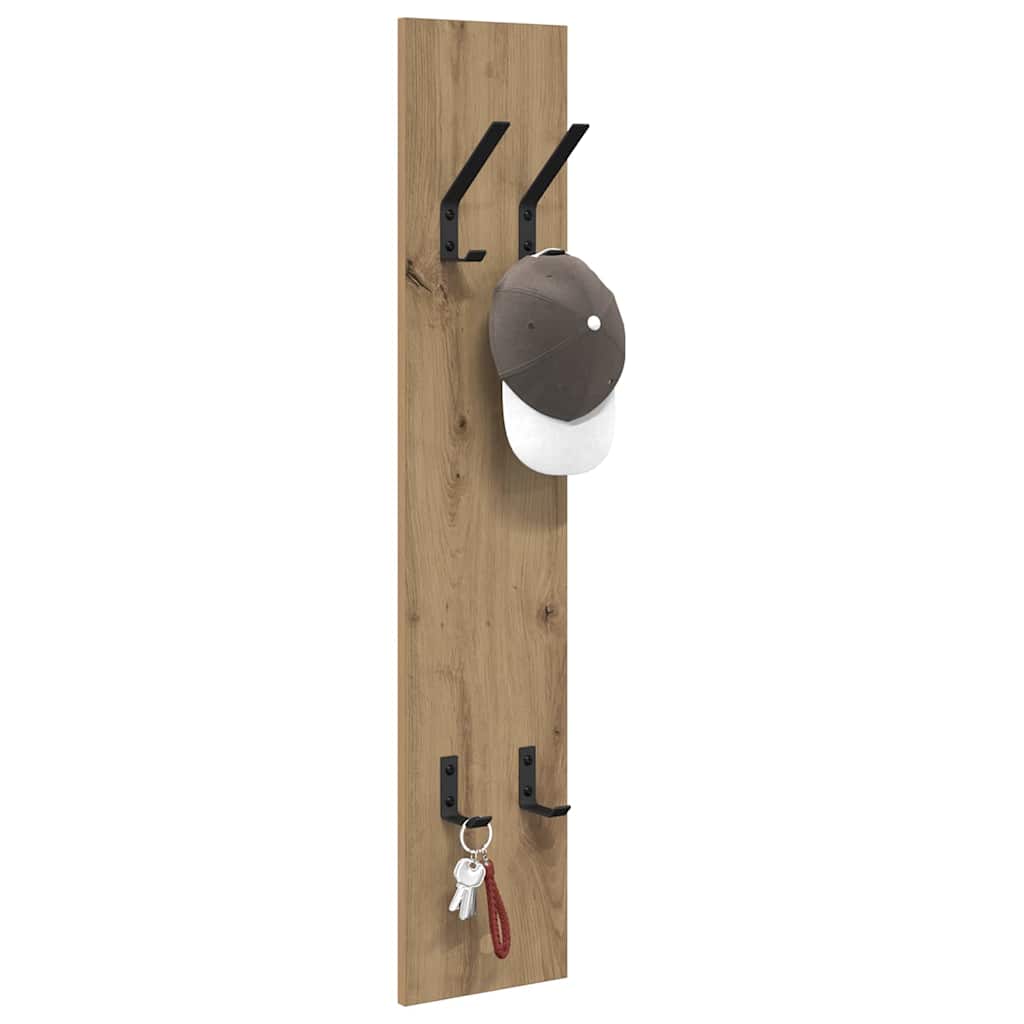 Appendiabiti a muro Rovere artigianale 20 x 1,5 x 100 cm | homemem39