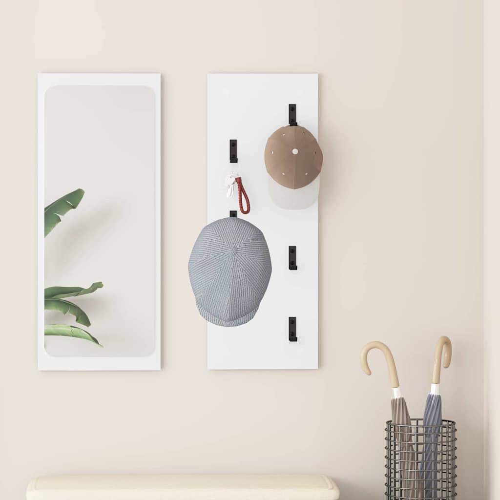 Appendiabiti a muro Bianco 30 x 1,5 x 80 cm Legno multistrato