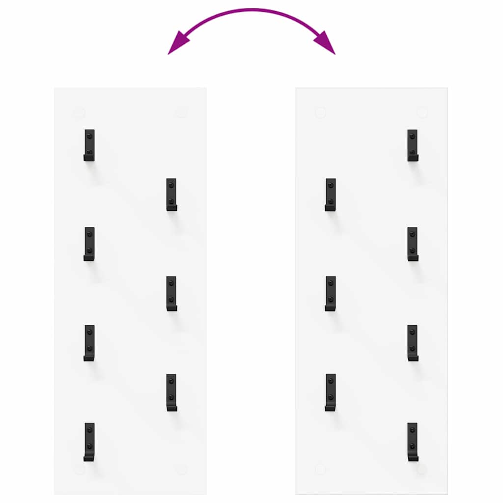 Appendiabiti a muro Bianco 30 x 1,5 x 80 cm Legno multistrato