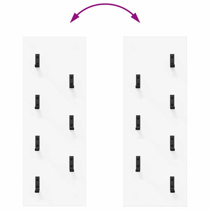 Appendiabiti a muro Bianco 30 x 1,5 x 80 cm Legno multistrato