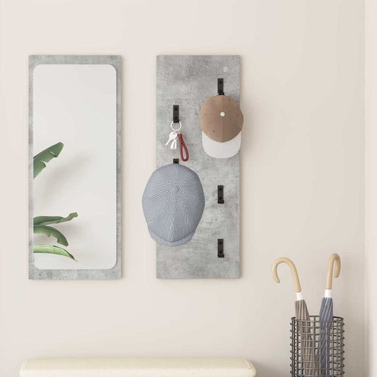Appendiabiti a muro Grigio cemento 30 x 1,5 x 80 cm | homemem39
