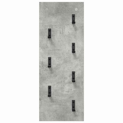 Appendiabiti a muro Grigio cemento 30 x 1,5 x 80 cm