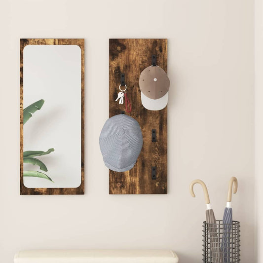 Appendiabiti a muro Rovere fumé 30 x 1,5 x 80 cm | homemem39