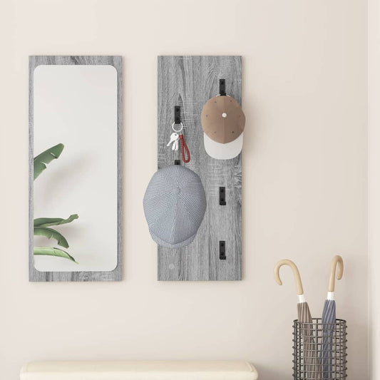 Appendiabiti a muro Grigio Sonoma 30 x 1,5 x 80 cm | homemem39