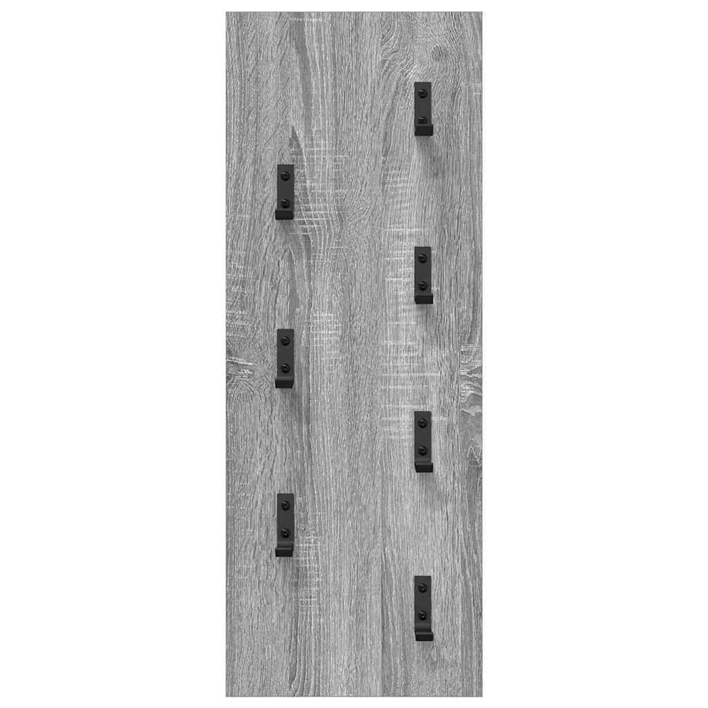 Appendiabiti a muro Grigio Sonoma 30 x 1,5 x 80 cm