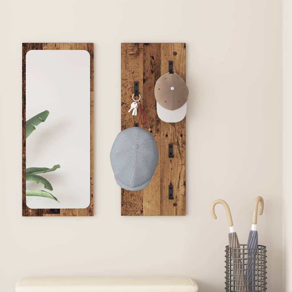 Appendiabiti a muro Legno vecchio 30 x 1,5 x 80 cm