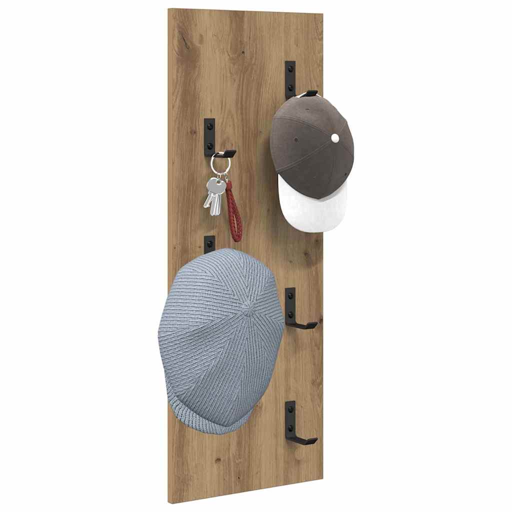 Appendiabiti a muro Rovere artigianale 30 x 1,5 x 80 cm | homemem39