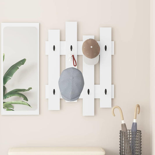 Appendiabiti a muro Bianco 60 x 3 x 82 cm Legno multistrato