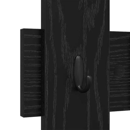 Appendiabiti a muro Rovere Nero 60 x 3 x 82 cm