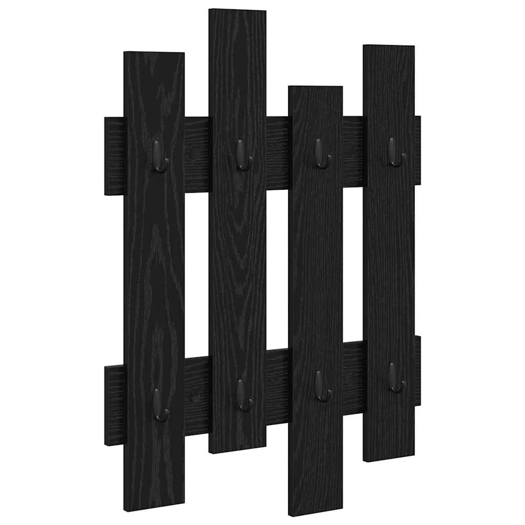 Appendiabiti a muro Rovere Nero 60 x 3 x 82 cm | homemem39