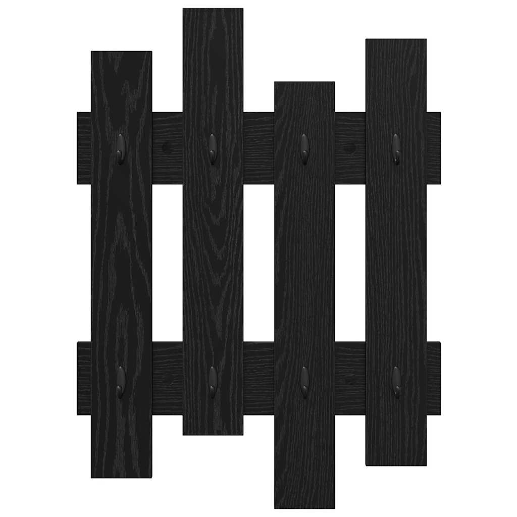 Appendiabiti a muro Rovere Nero 60 x 3 x 82 cm | homemem39