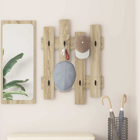 Appendiabiti a muro Rovere Sonoma 60 x 3 x 82 cm | homemem39