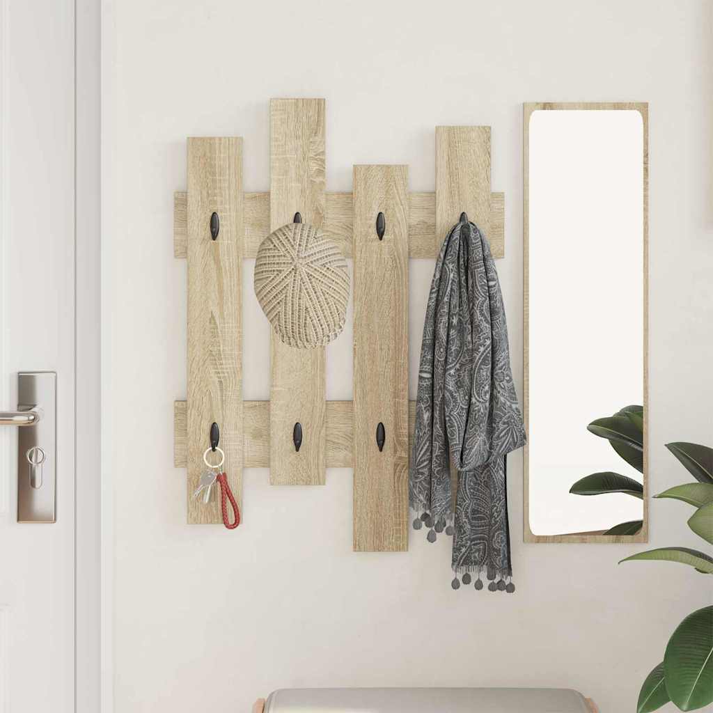 Appendiabiti a muro Rovere Sonoma 60 x 3 x 82 cm | homemem39