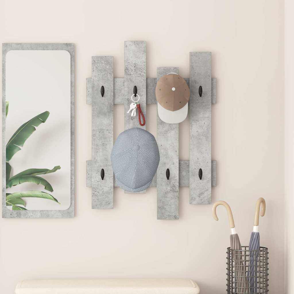 Appendiabiti a muro Grigio cemento 60 x 3 x 82 cm | homemem39