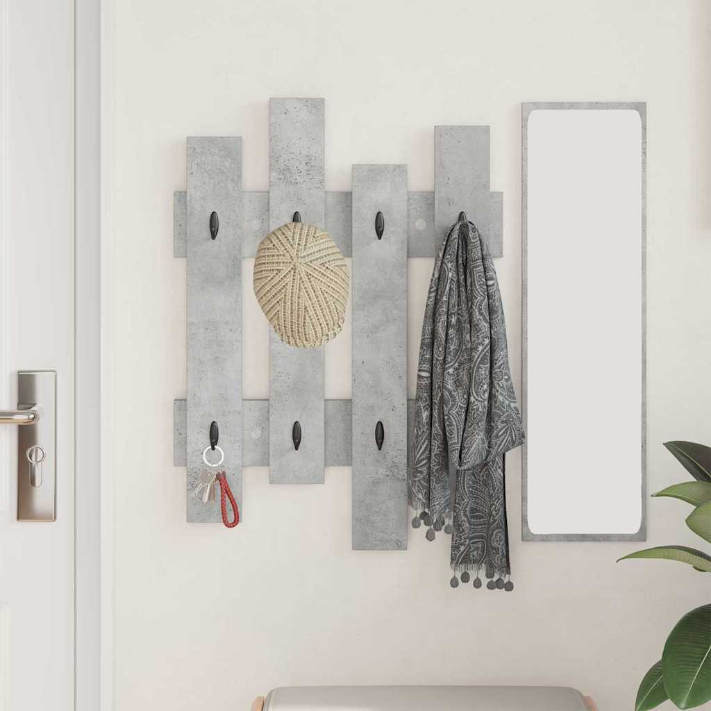 Appendiabiti a muro Grigio cemento 60 x 3 x 82 cm | homemem39