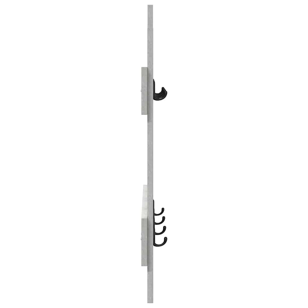Appendiabiti a muro Grigio cemento 60 x 3 x 82 cm | homemem39