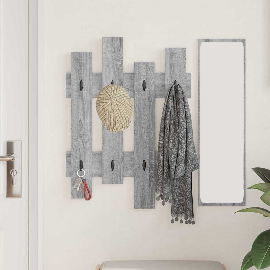 Appendiabiti a muro Grigio Sonoma 60 x 3 x 82 cm | homemem39