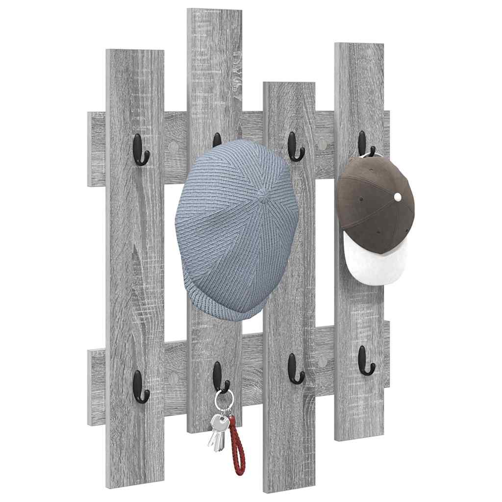 Appendiabiti a muro Grigio Sonoma 60 x 3 x 82 cm | homemem39