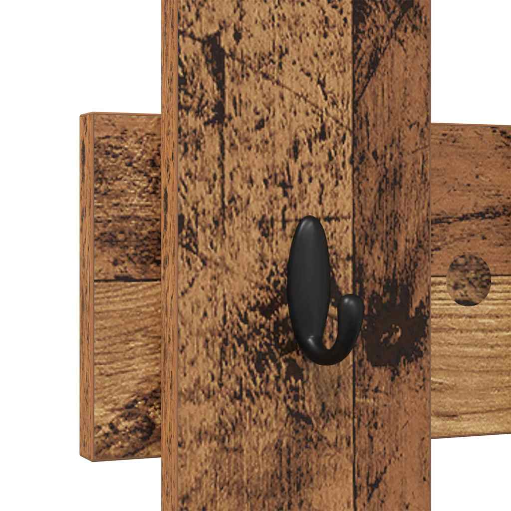 Appendiabiti a muro Legno vecchio 60 x 3 x 82 cm