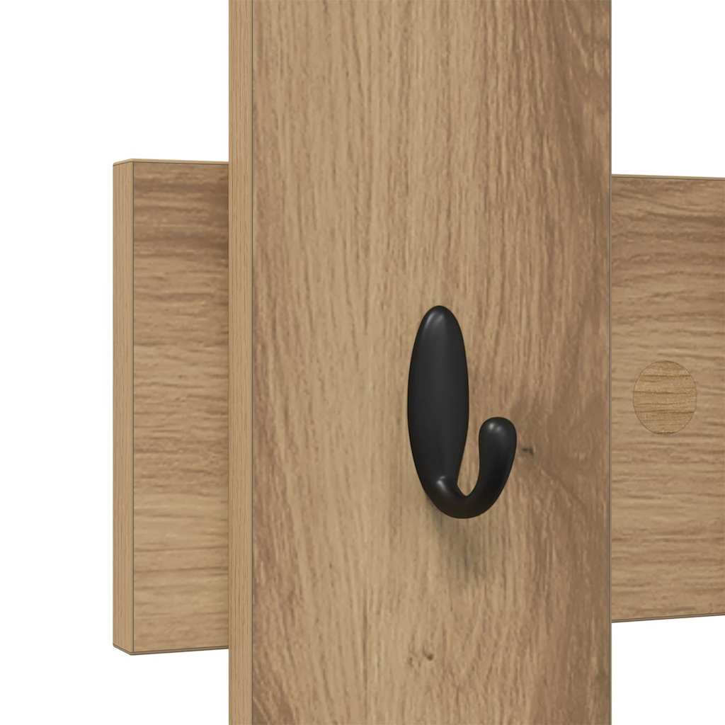 Appendiabiti a muro Rovere artigianale 60 x 3 x 82 cm | homemem39