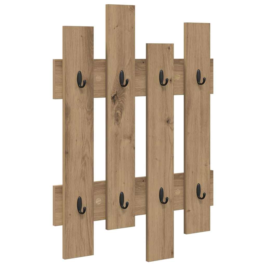 Appendiabiti a muro Rovere artigianale 60 x 3 x 82 cm | homemem39